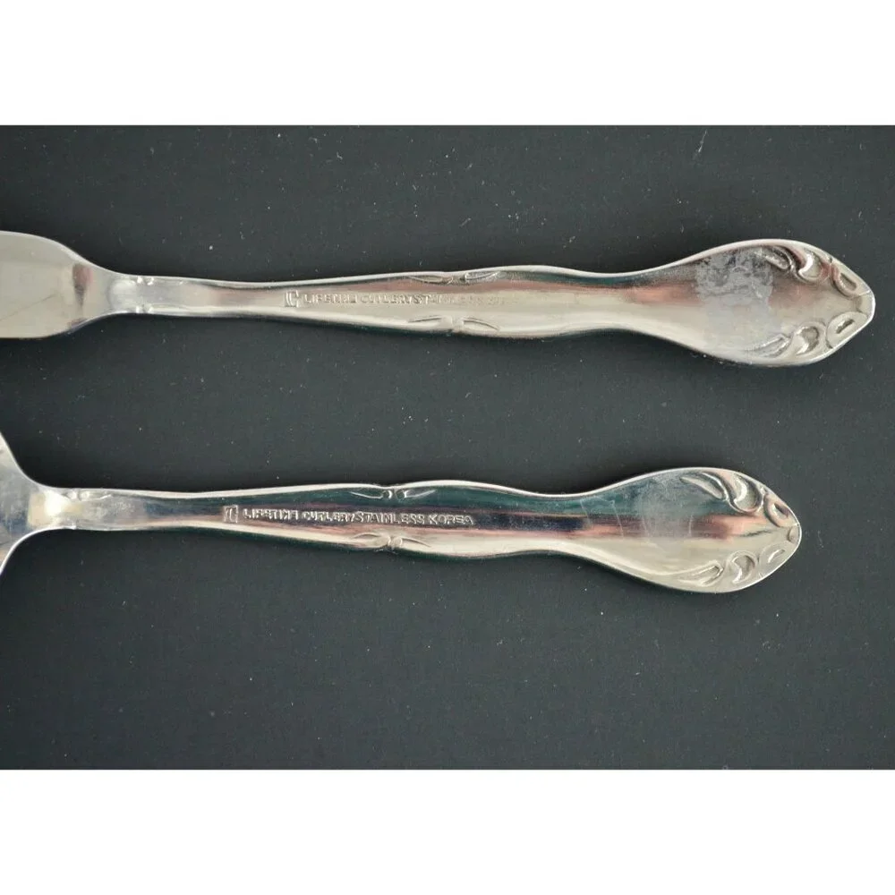 Lifetime Cutlery Stainless Steel Korea Sugar Spoon Butter Knife Vintage Set